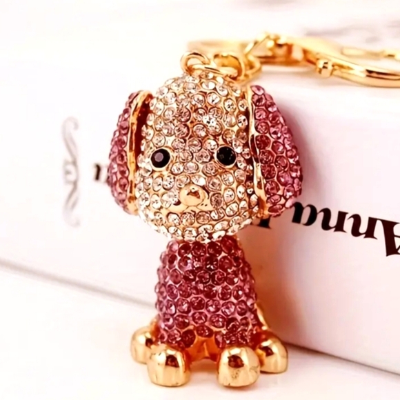 Accessories - Poodle Purple Rhinestone Purse Charm